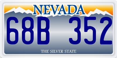 NV license plate 68B352