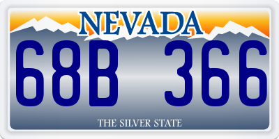 NV license plate 68B366