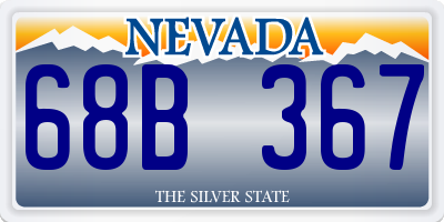 NV license plate 68B367
