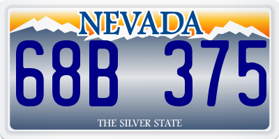 NV license plate 68B375