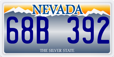 NV license plate 68B392