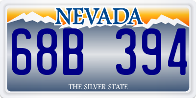 NV license plate 68B394