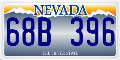 NV license plate 68B396