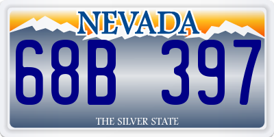 NV license plate 68B397
