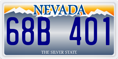 NV license plate 68B401