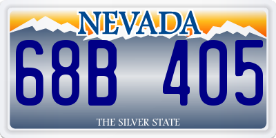 NV license plate 68B405