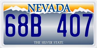 NV license plate 68B407