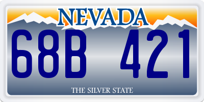 NV license plate 68B421