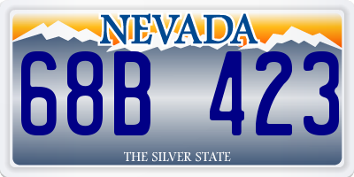 NV license plate 68B423