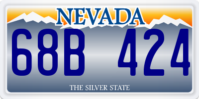 NV license plate 68B424