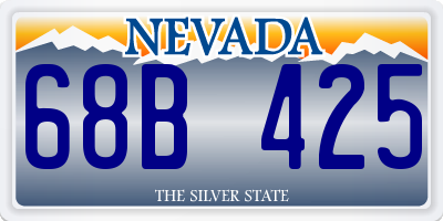NV license plate 68B425