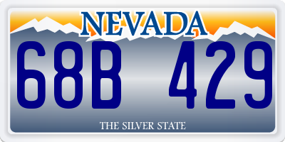 NV license plate 68B429