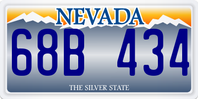 NV license plate 68B434