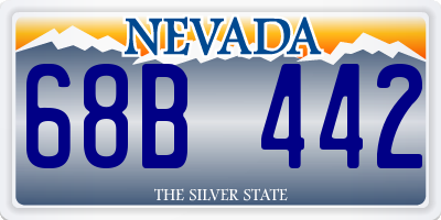 NV license plate 68B442