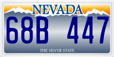 NV license plate 68B447