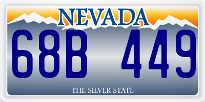 NV license plate 68B449