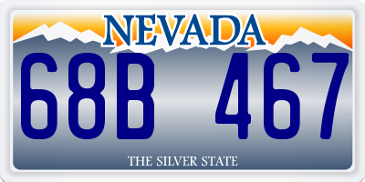 NV license plate 68B467