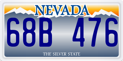 NV license plate 68B476