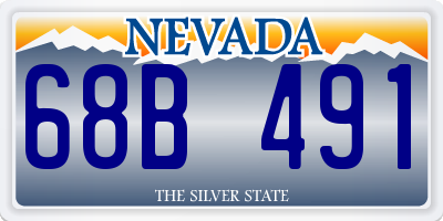 NV license plate 68B491