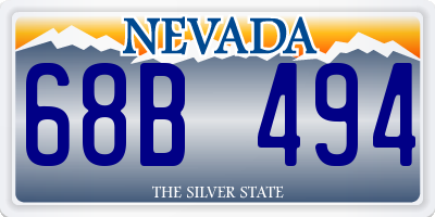 NV license plate 68B494
