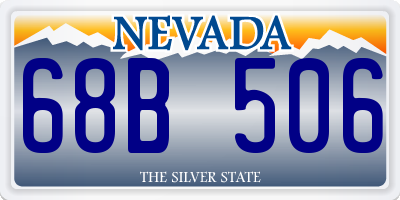 NV license plate 68B506