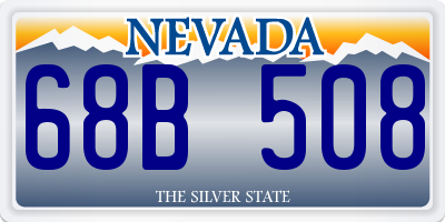 NV license plate 68B508