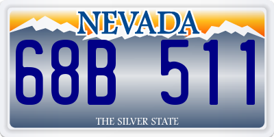 NV license plate 68B511
