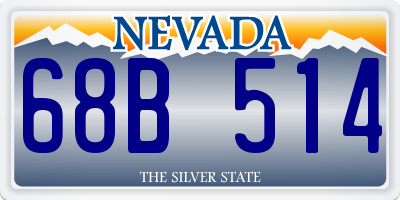 NV license plate 68B514