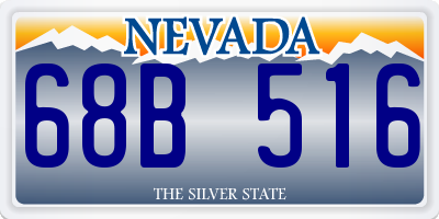 NV license plate 68B516