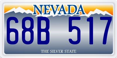 NV license plate 68B517