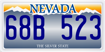 NV license plate 68B523