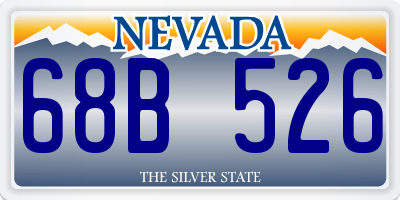 NV license plate 68B526