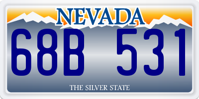 NV license plate 68B531