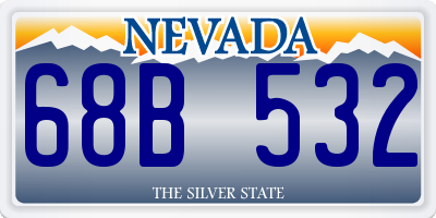 NV license plate 68B532