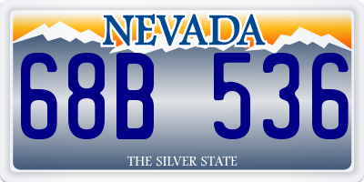 NV license plate 68B536