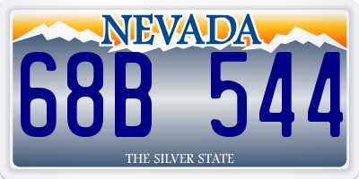 NV license plate 68B544