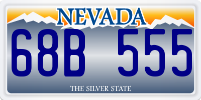 NV license plate 68B555