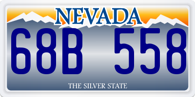 NV license plate 68B558