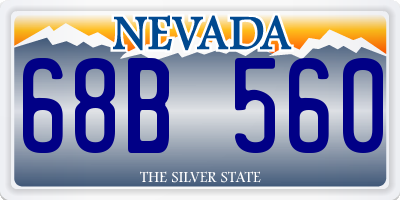 NV license plate 68B560