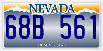 NV license plate 68B561