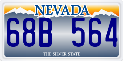 NV license plate 68B564