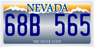 NV license plate 68B565