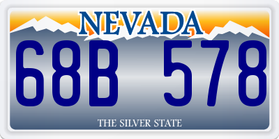NV license plate 68B578