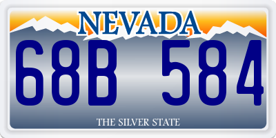 NV license plate 68B584