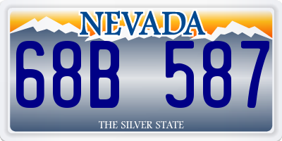 NV license plate 68B587