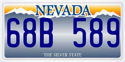 NV license plate 68B589