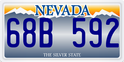 NV license plate 68B592