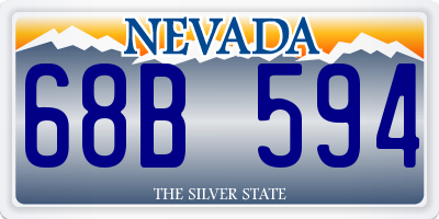 NV license plate 68B594