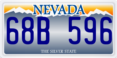 NV license plate 68B596