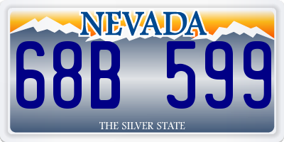 NV license plate 68B599